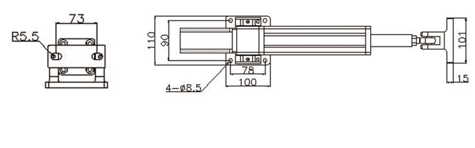 drawings of SE-150Z web guide actuator