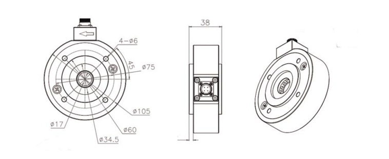 specifications of LS400 Through-shaft Tension Sensor