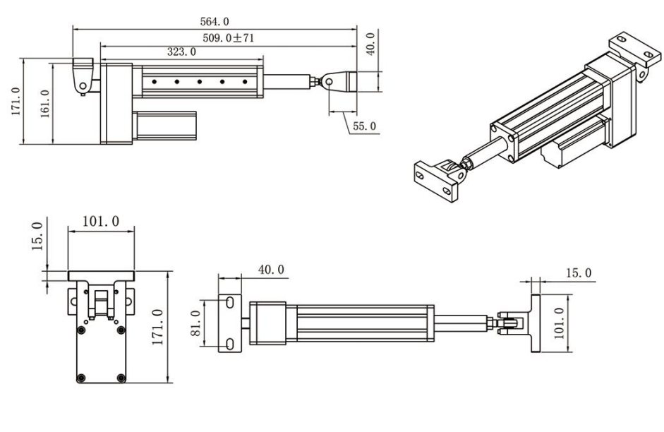 specifications of web guide actuator
