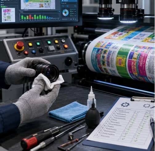 Maintenance in Print inspection workshop