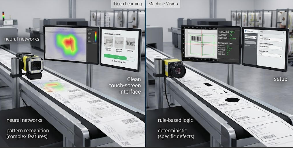 Machine Vision vs. Deep Learning Systems in Print Inspection