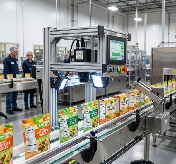 Inline automatic print inspection system integrated with a production line
