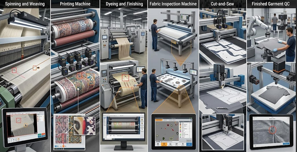 Applications across the Textile Industry of Vision Inspection Systems