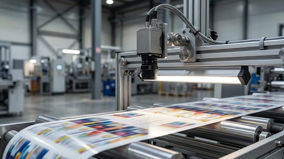 Print inspection system with controlled lighting